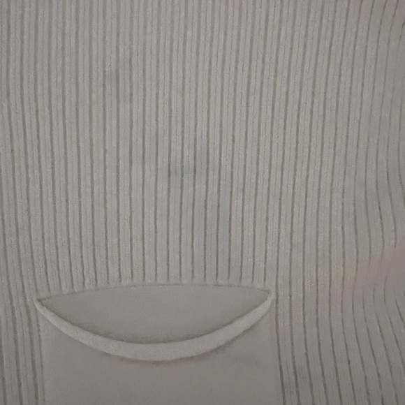 Cream Ribbed Women's Top - Picture 4 of 5